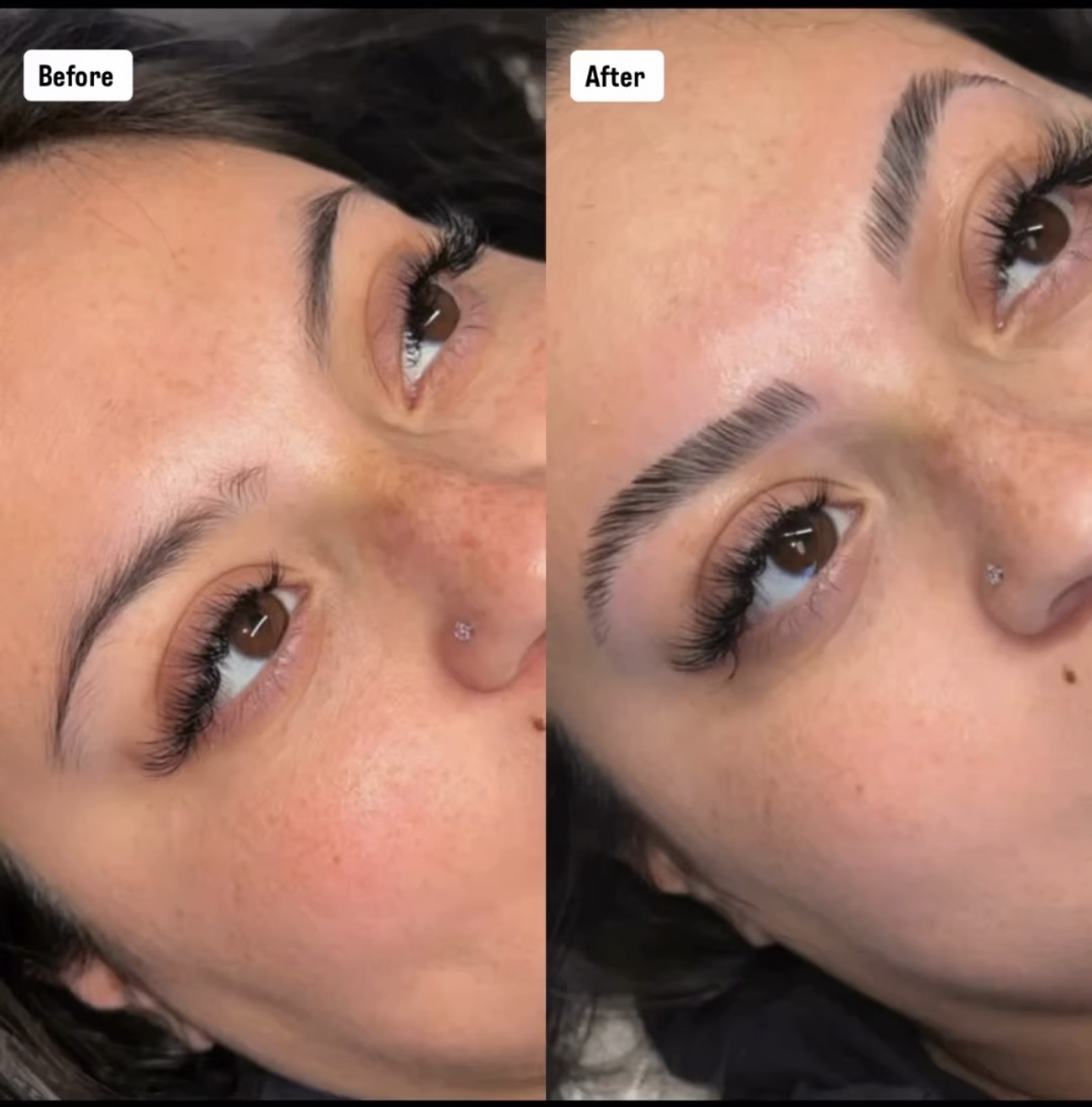 Lash and Brow Before After